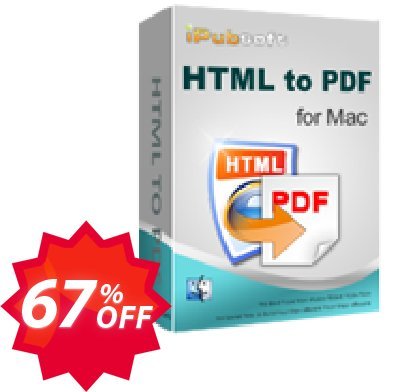 iPubsoft HTML to PDF Converter for MAC Coupon code 67% discount 