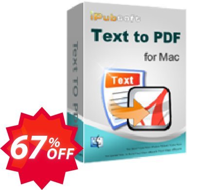 iPubsoft Text to PDF Converter for MAC Coupon code 67% discount 