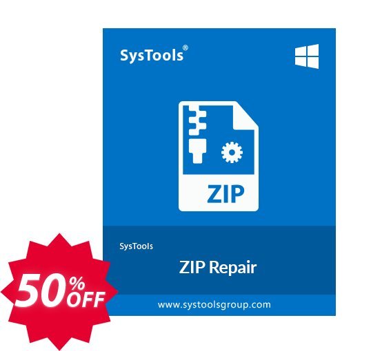 SysTools Zip Repair Coupon code 50% discount 