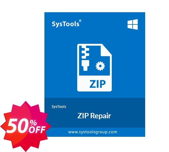 SysTools Zip Repair, Enterprise  Coupon code 50% discount 