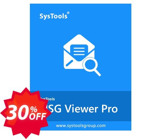 SysTools MSG Viewer Pro, 100 Users  Coupon code 30% discount 