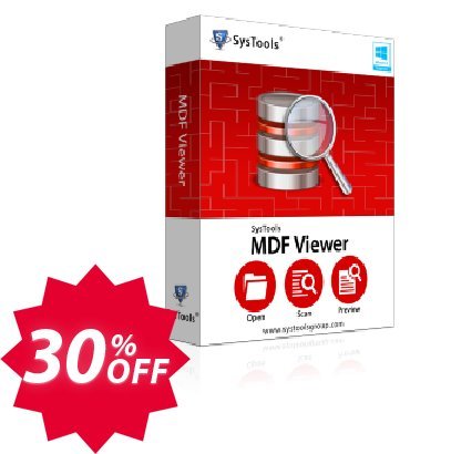SysTools MDF Viewer Pro, Enterprise Plan  Coupon code 30% discount 