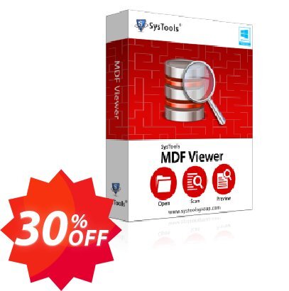 SysTools MDF Viewer Pro, Enterprise Plan  Coupon code 30% discount 