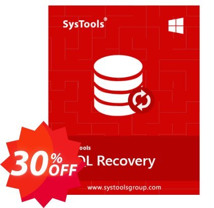 SysTools SQL Recovery Coupon code 30% discount 