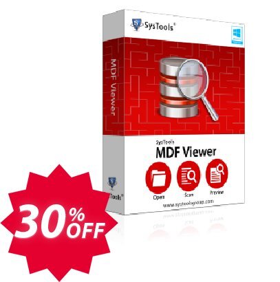 SysTools MDF Viewer Pro, Corporate Plan  Coupon code 30% discount 