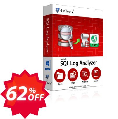 SysTools SQL Log Analyzer Coupon code 62% discount 