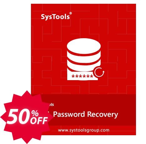 SysTools  SQL Password Recovery Coupon code 50% discount 