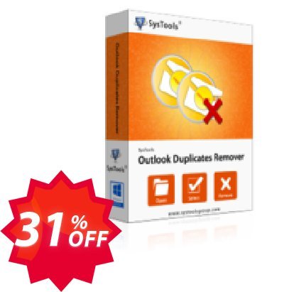 SysTools Outlook Duplicates Remover Coupon code 31% discount 