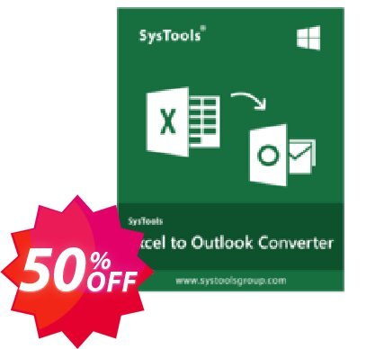 SysTools Excel to Outlook, Business  Coupon code 50% discount 