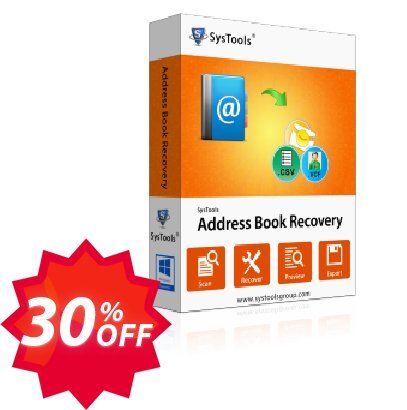 SysTools Address Book Recovery, Business  Coupon code 30% discount 