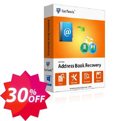 SysTools Address Book Recovery, Enterprise  Coupon code 30% discount 