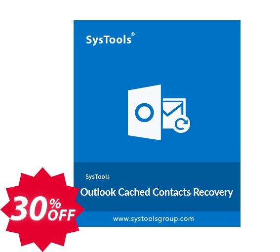 SysTools Outlook Cached Contacts Recovery Coupon code 30% discount 