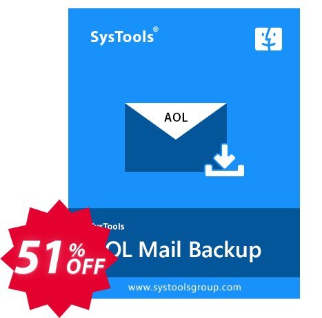 SysTools MAC AOL Backup Coupon code 51% discount 