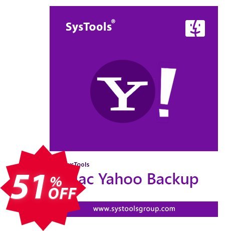 SysTools MAC Yahoo Backup Coupon code 51% discount 