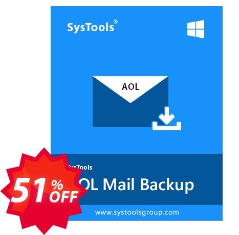 SysTools AOL Backup for WINDOWS Coupon code 51% discount 