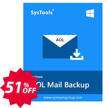 SysTools AOL Backup for WINDOWS Coupon code 51% discount 