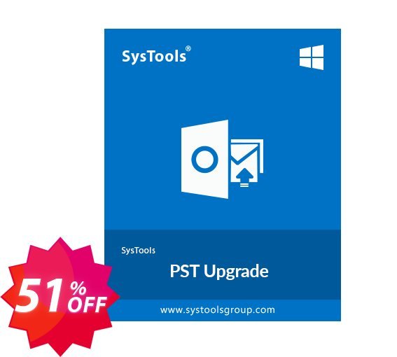 SysTools PST Upgrade Coupon code 51% discount 