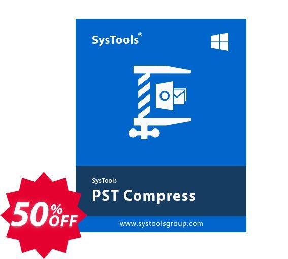 SysTools PST Compress Coupon code 50% discount 