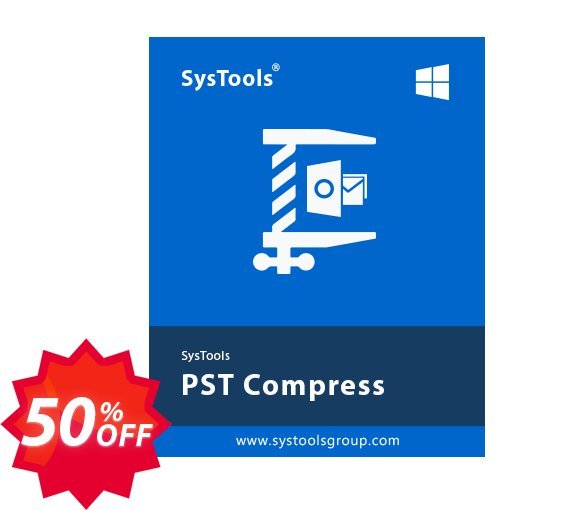 SysTools PST Compress, Business  Coupon code 50% discount 
