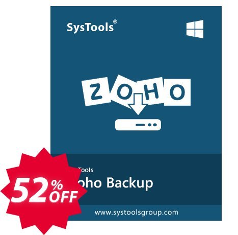SysTools ZOHO Backup Coupon code 52% discount 