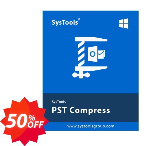 SysTools PST Compress, Enterprise  Coupon code 50% discount 