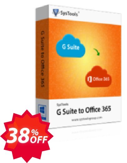 SysTools G Suite to Office 365 Coupon code 38% discount 