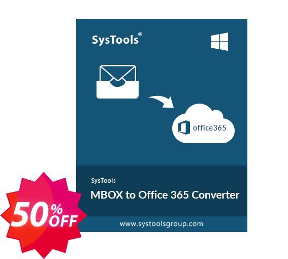 SysTools MBOX to Office 365 Migrator Coupon code 50% discount 