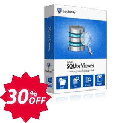 SysTools SQLite Viewer Pro Coupon code 30% discount 