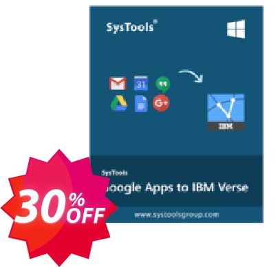 SysTools G Suite to IBM Verse Coupon code 30% discount 