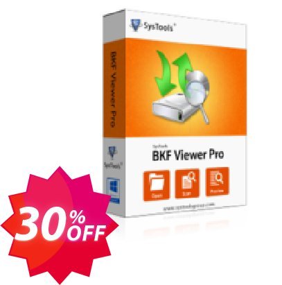 SysTools BKF Viewer Pro Coupon code 30% discount 