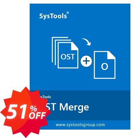 SysTools OST Merge Coupon code 51% discount 