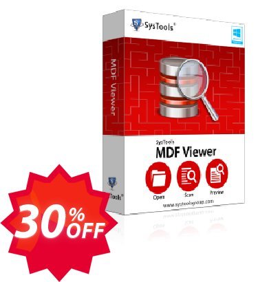 SysTools MDF Viewer Pro Coupon code 30% discount 