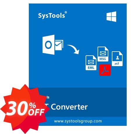 SysTools PST Converter, Enterprise Plan  Coupon code 30% discount 