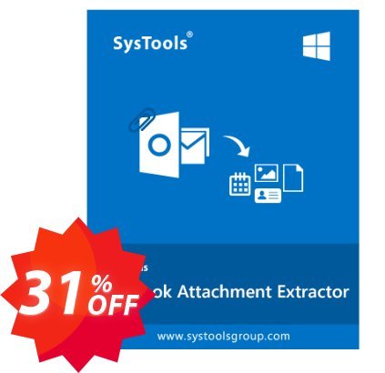SysTools Outlook Attachment Extractor Coupon code 31% discount 