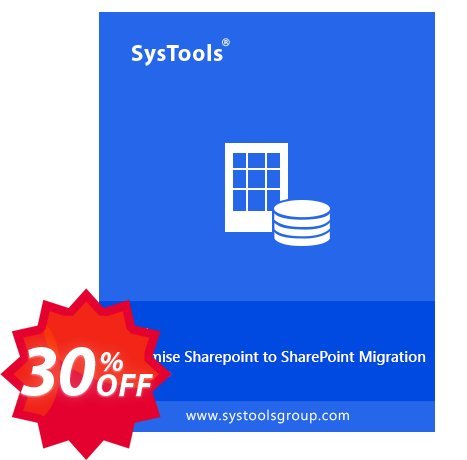 SysTools SharePoint Migration Tool Coupon code 30% discount 