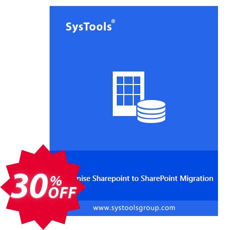 SysTools SharePoint Migration Tool Coupon code 30% discount 