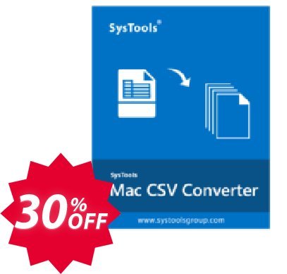 SysTools MAC CSV Converter Coupon code 30% discount 