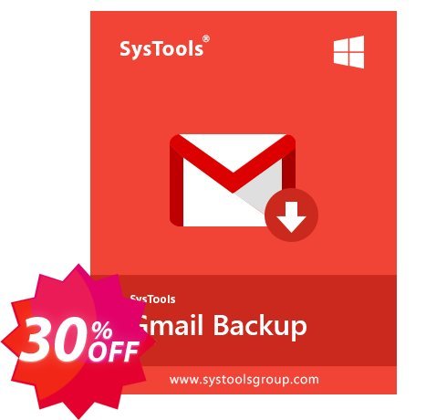 SysTools GMail Backup, 100+ Users  Coupon code 30% discount 