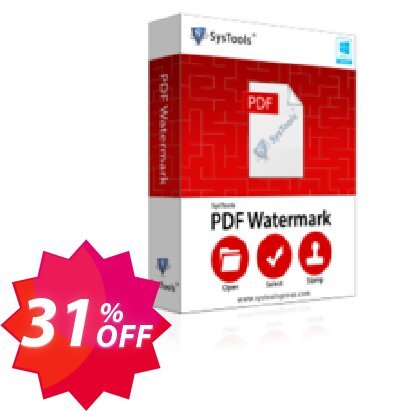 SysTools PDF Watermark, All Plan type  Coupon code 31% discount 