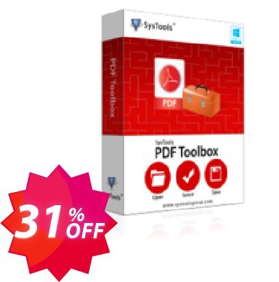 SysTools PDF Toolbox, All Plan type  Coupon code 31% discount 