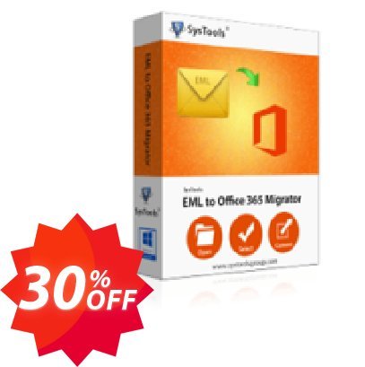SysTools EML to Office 365, Multi users  Coupon code 30% discount 