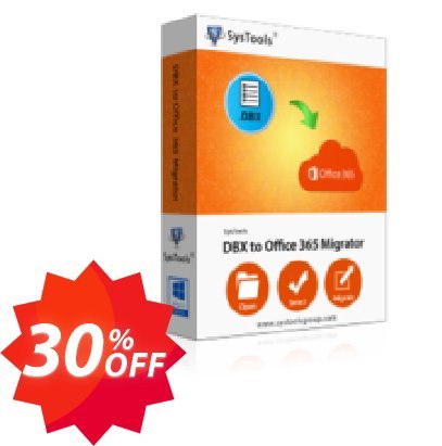 SysTools DBX to Office 365 Migrator, Single User Plan  Coupon code 30% discount 