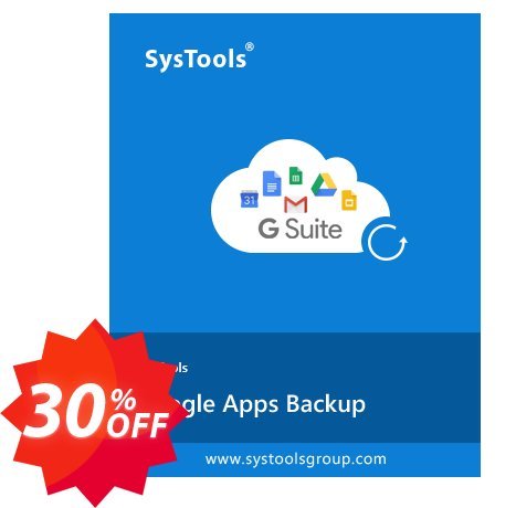 SysTools Google Apps Backup - 50 Users Plan Coupon code 30% discount 