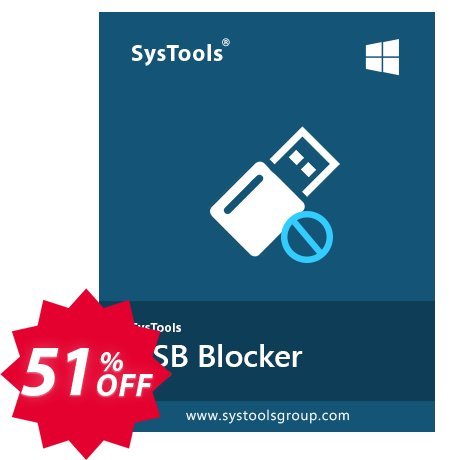 SysTools USB Blocker Coupon code 51% discount 