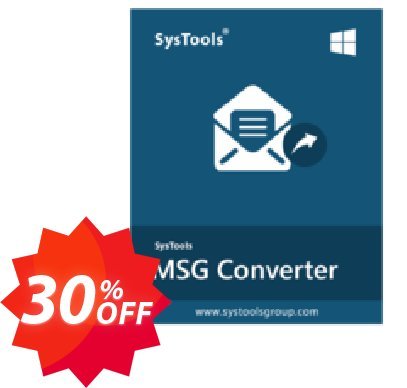SysTools MSG Converter Coupon code 30% discount 