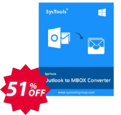 SysTools Outlook to MBOX Coupon code 51% discount 
