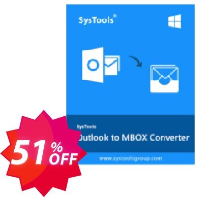 SysTools Outlook to MBOX Coupon code 51% discount 