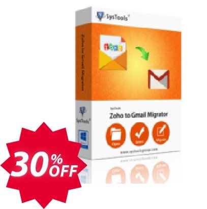 SysTools Zoho Backup + Outlook to G Suite Coupon code 30% discount 