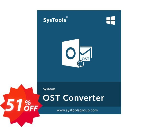 SysTools OST Converter Coupon code 51% discount 
