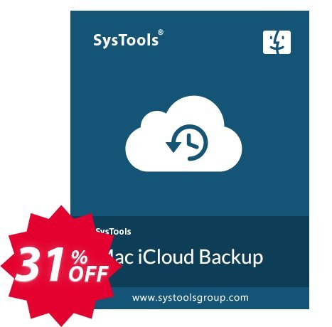 SysTools MAC iCloud Backup Coupon code 31% discount 
